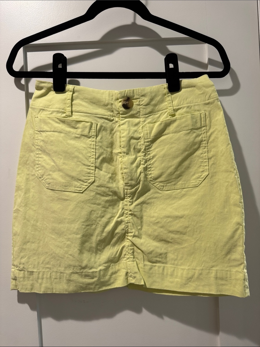 Women’s Yellow Skirt with Front Pockets